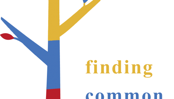 Finding Common Ground podcast logo tree with text